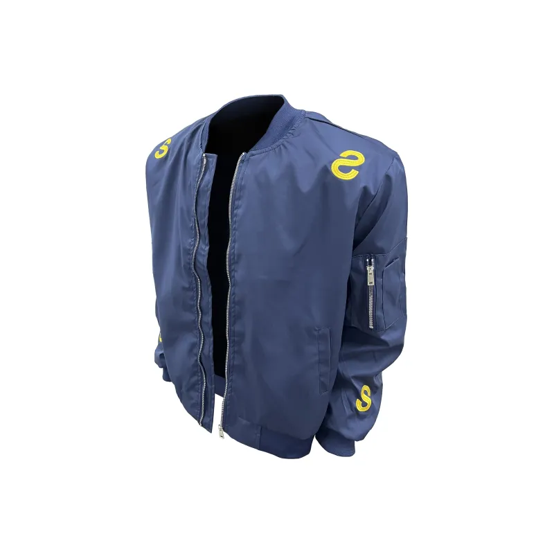 KIRHNE Jackets Coats Unisex Navy Blue-4