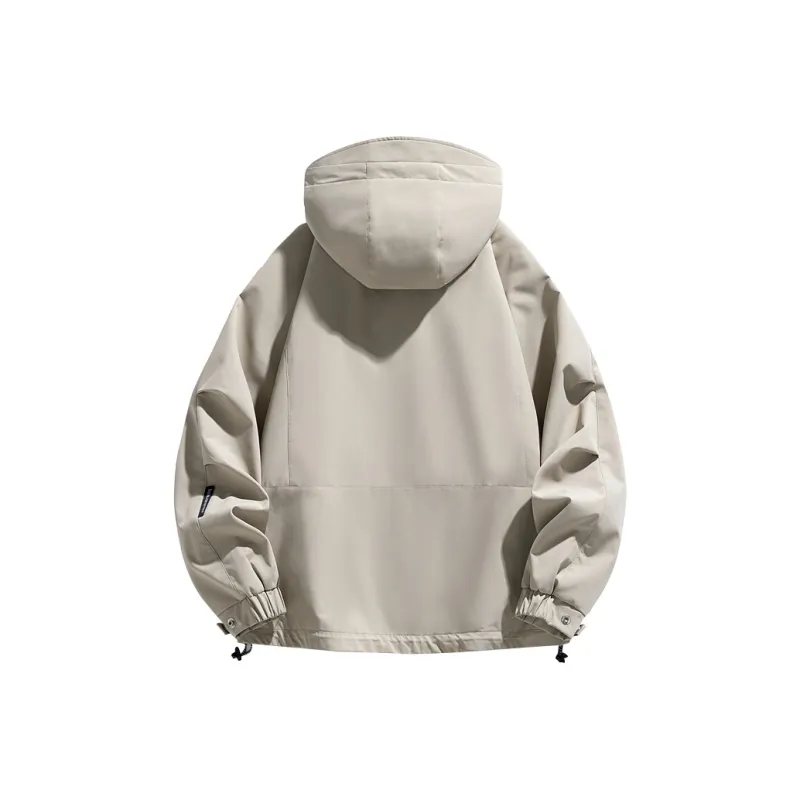 33TH Jackets Coats Unisex Khaki Fabric Color-1