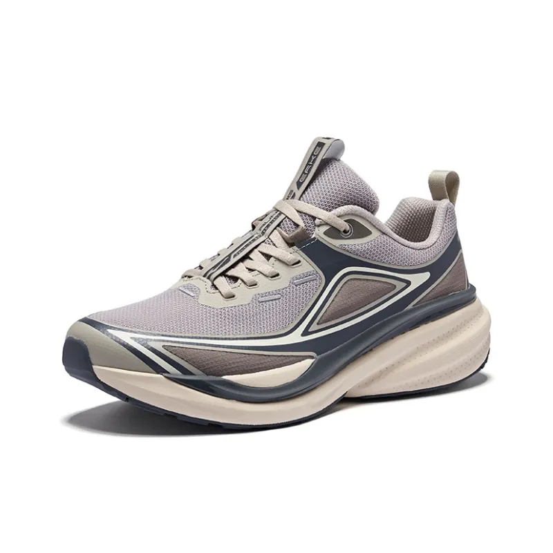 Erke Vertical And Horizontal 1.0 Running Shoes Men Low Top Warm Mist Gray Carbon Gray-2