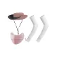 Pink Bucket Hat-Three-Piece Set[Bucket Hat+Face Mask+Cooling Arm Sleeves]