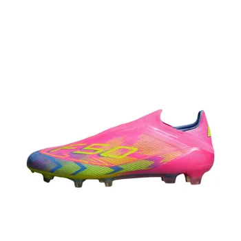 Adidas F50 ELITE FG Rubber Long Studs Anti Slip Wear Resistant Soccer Shoes Unisex Pink