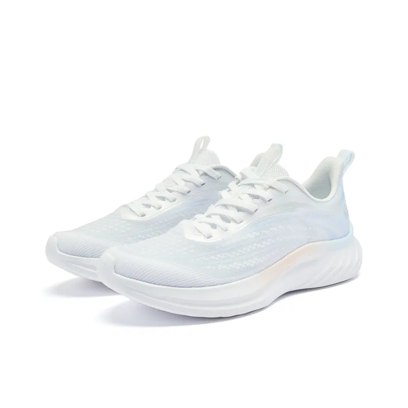 QIAODAN Cushioning Slip Resistant And Abrasion Resistant Low Top Casual Running Shoes Women's Blue-2