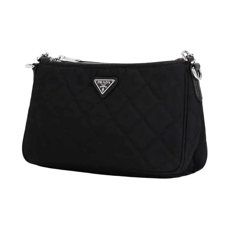 PRADA Nylon Handbag Shoulder Bag Crossbody Bag Regular Women's Black-1