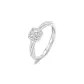 Sterling Silver Rhinestone-Embellished Women's Ring