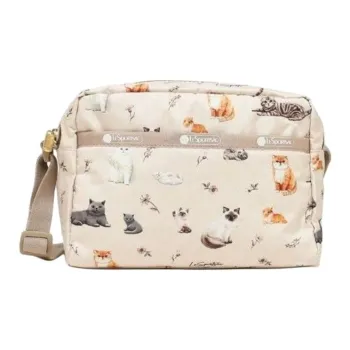 LeSportsac Print Shoulder Bag Small Size Women's Ecru