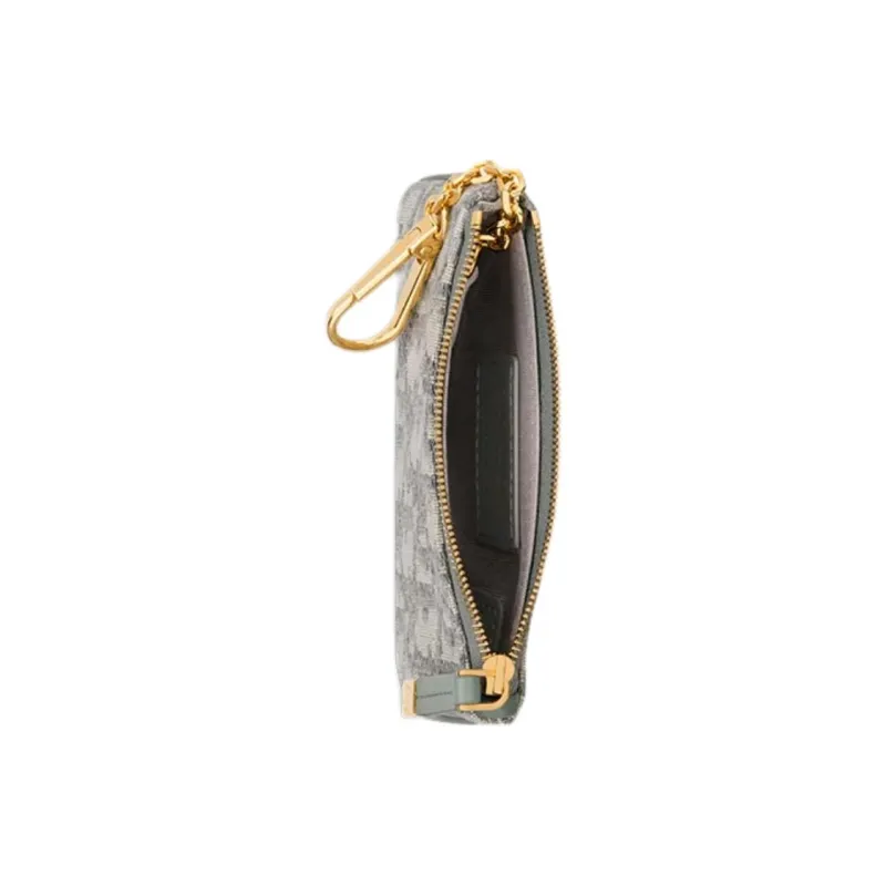 DIOR Travel Cotton Key Pouch Women's Gray-2