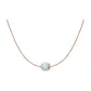 Amazonite Round Bead Pendant (Crystal Version)+O Letter Chain