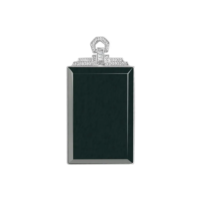 Atsuyama Hetian Jade Pendants Unisex Green Jade-1