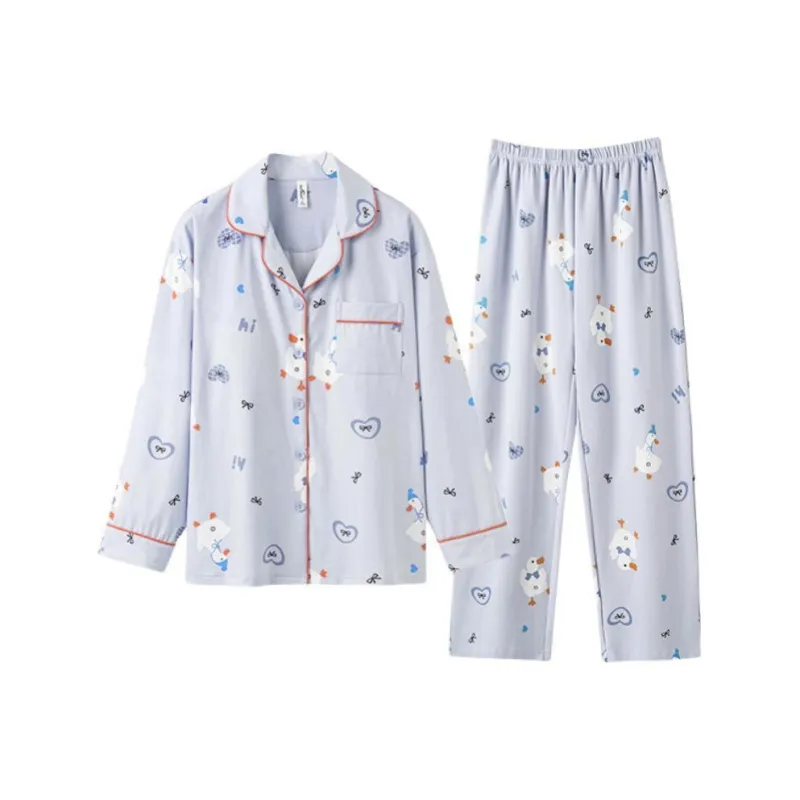 ZAO FU NIAO Pajama Set Women's Tranquil Blue-0