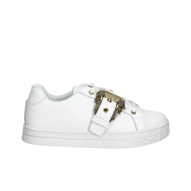 VERSACE JEANS COUTURE Low Top Skateboard Shoes Women's White-1