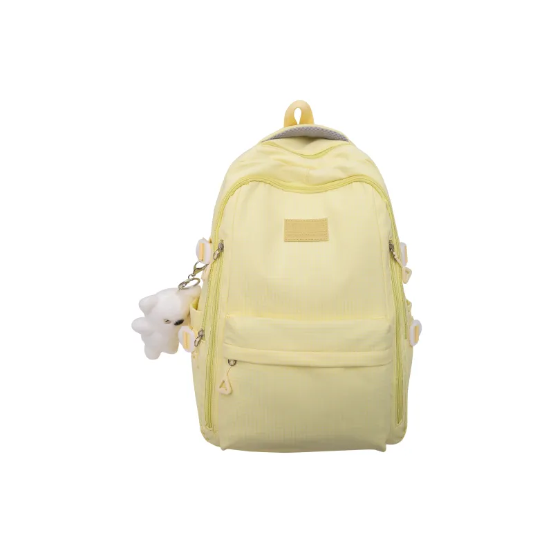 URBAN FOREST Nylon Backpack Unisex Ecru/Black/Pink/Light Purple/Yellow/Light Blue-20