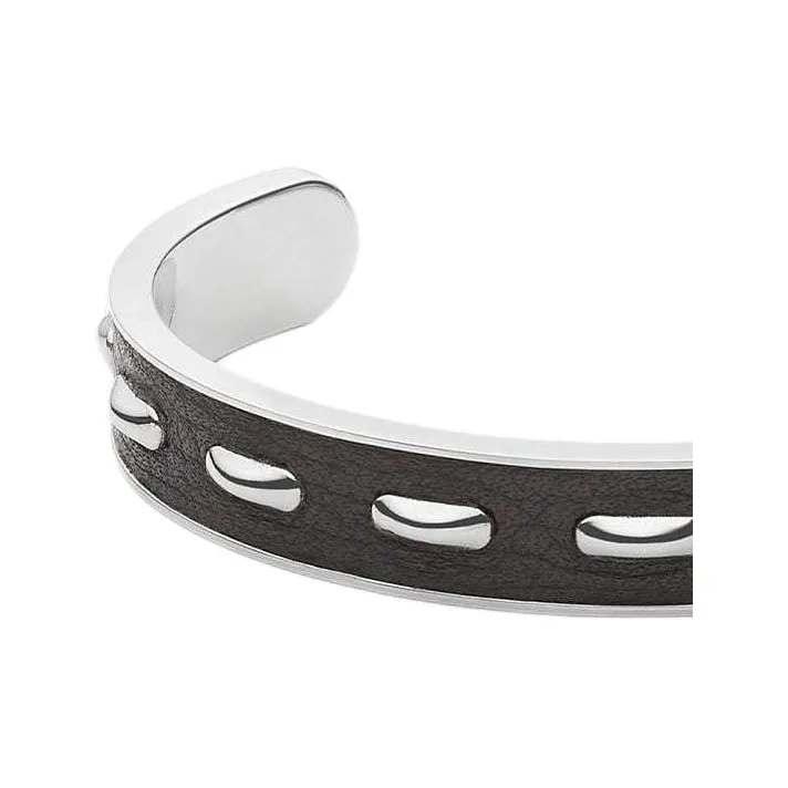 FENDI Calfskin Bangles Men's Black-2