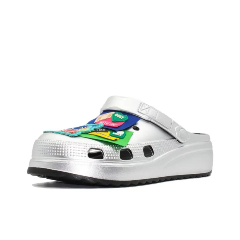 NANJIREN Clogs Unisex Full Silver-1