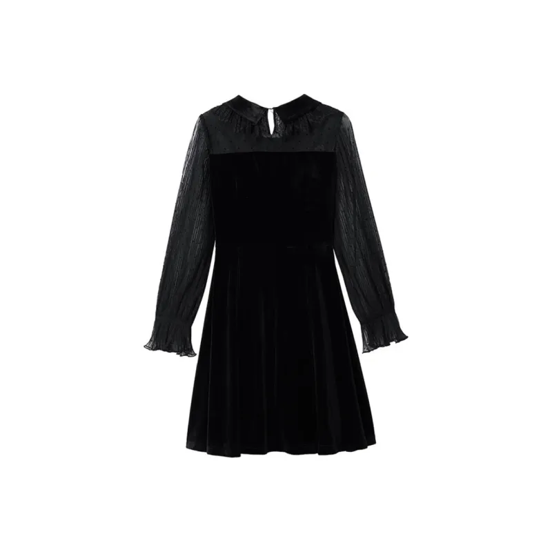 NINE WEST Long Sleeved Dresses Women's Black-1