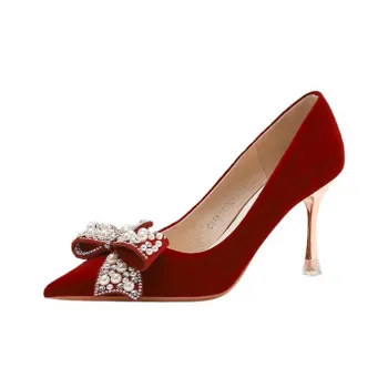 KATHRYN WILSON Slim Heel High Heels Women's Red