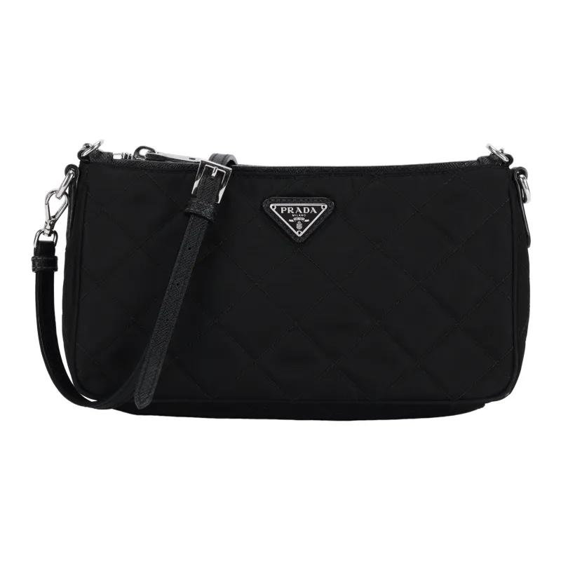 PRADA Nylon Handbag Shoulder Bag Crossbody Bag Regular Women's Black-0