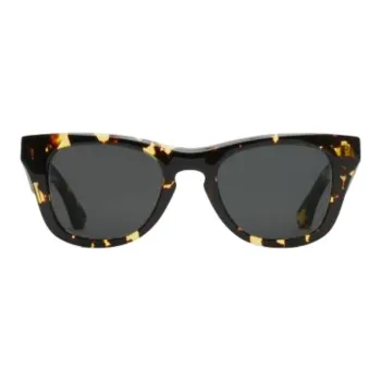 Burberry Acetate Metal Irregular Shape Sunglasses Men's Brown