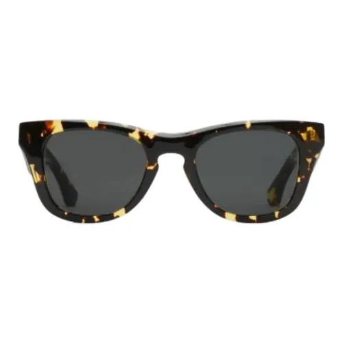 Burberry Acetate Metal Irregular Shape Sunglasses Men's Brown