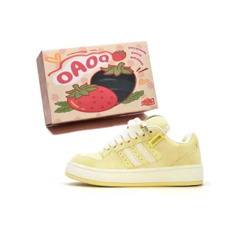 OAOQ Anti Slip Wear Resistant Lightweight Breathable Low Top Skateboard Shoes Unisex Custard