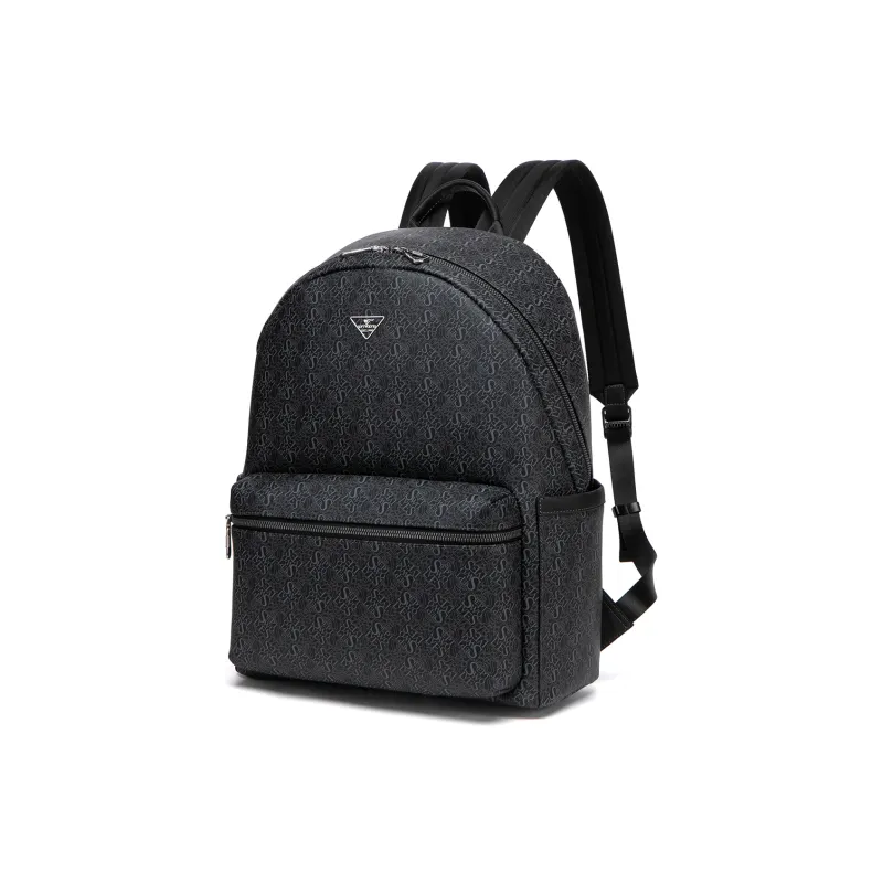 SEPTWOLVES PVC Polyvinyl Chloride Backpack Men's Black-1
