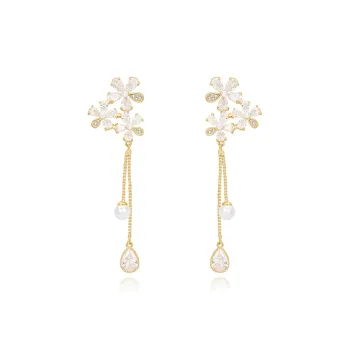 MCK 925 Silver Needles Earrings Women's