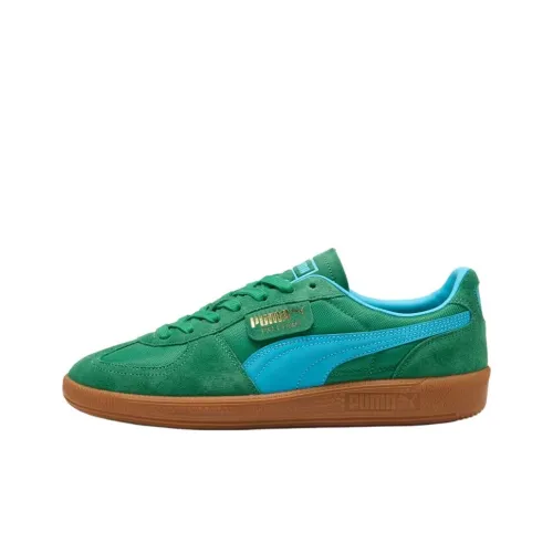 PUMA Palermo Vintage Anti Slip Wear Resistant Low Top Skateboard Shoes Women's Green