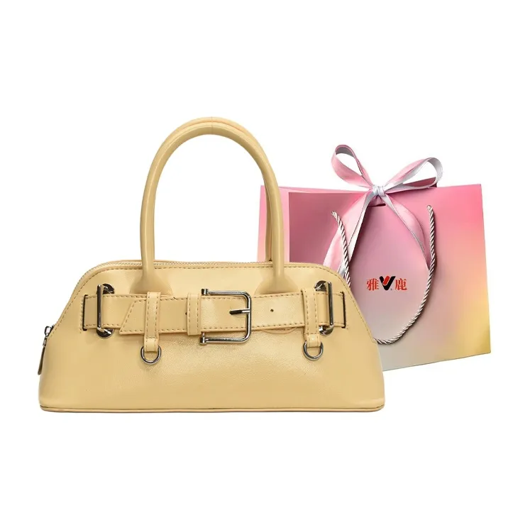 Yalu PU Bowling Bag, Shoulder Bag, Crossbody Bag, Handbag Women's White/Black/Yellow/Pink/Blue-14