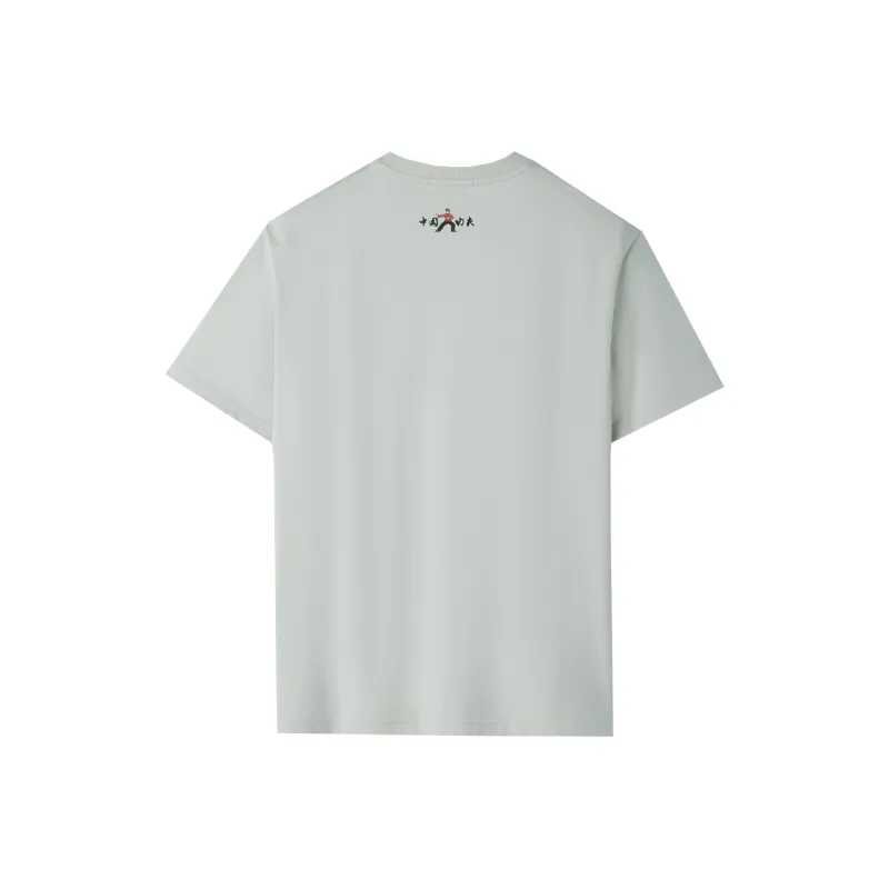 HLA T Shirt Men's Green Gray Pattern Q7-1