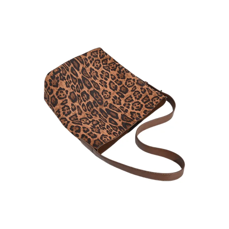 NOMK Suede Crossbody Bag Regular Women's Large Leopard Print/Small Leopard Print/Black/Brown-1