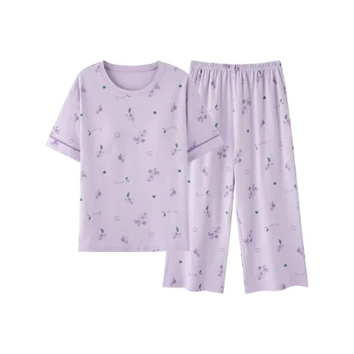 Pretty Lady Pajama Set Women's Purple Grape