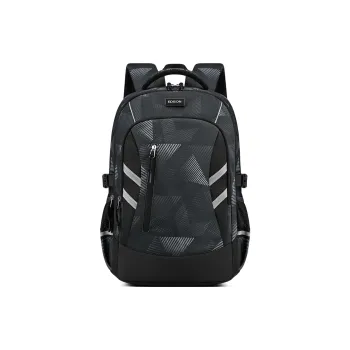 EDISON Oxford Backpack Regular Unisex Black/Gray/Blue