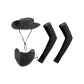 Gray Bucket Hat-Three-Piece Set[Bucket Hat+Face Mask+Cooling Arm Sleeves]