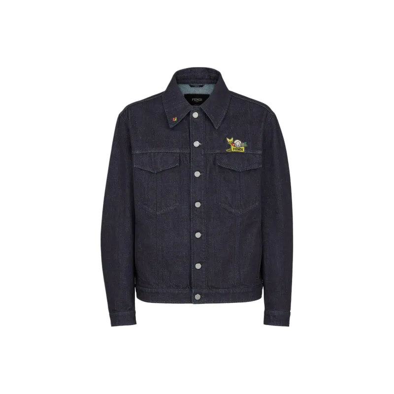 FENDI SS25 Denim Jacket Men's Blue-0