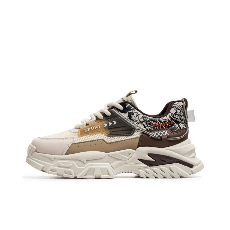 Bull Charm Slip Resistant Low Top Chunky Sneakers Men's-6