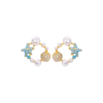 ZHENZHUAOMI Pearl Stud Earrings Women's
