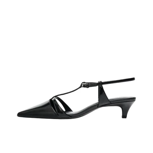 ZARA Irregular Heel High Heels 5cm Women's Black