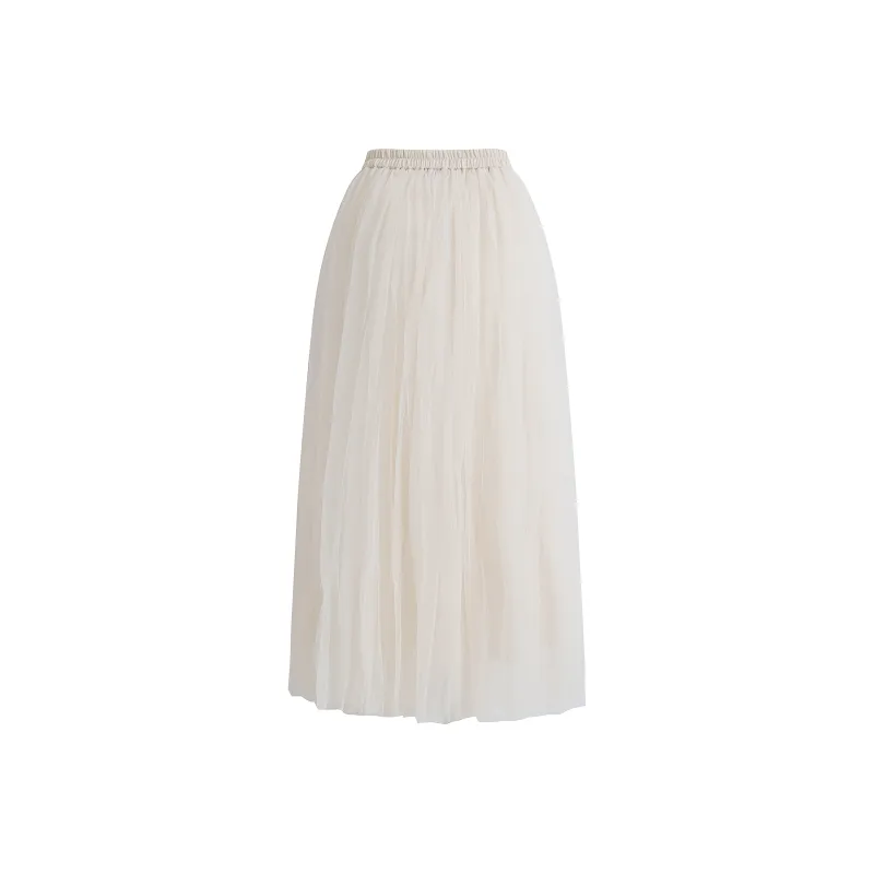 ELEVEN SLEEP Casual Long Skirts Women's Ecru-1