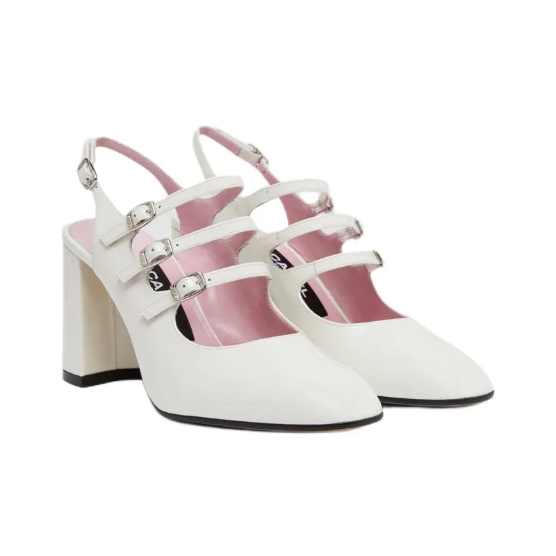 Carel Promise Spool Heel High Heels 8.5cm Women's White-2