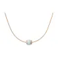Amazonite Bead Pendant (Crystal Version)+Snake Chain