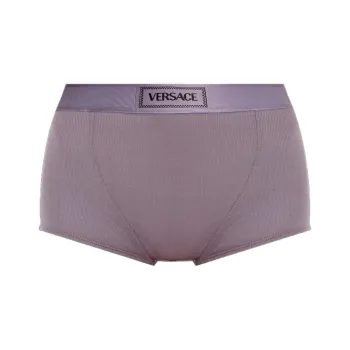 VERSACE 90s Logo Waistband Ribbed Briefs