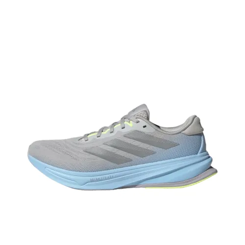 Adidas Supernova Rise 2 Slip Resistant Breathable Low Top Running Shoes Men's Gray Blue