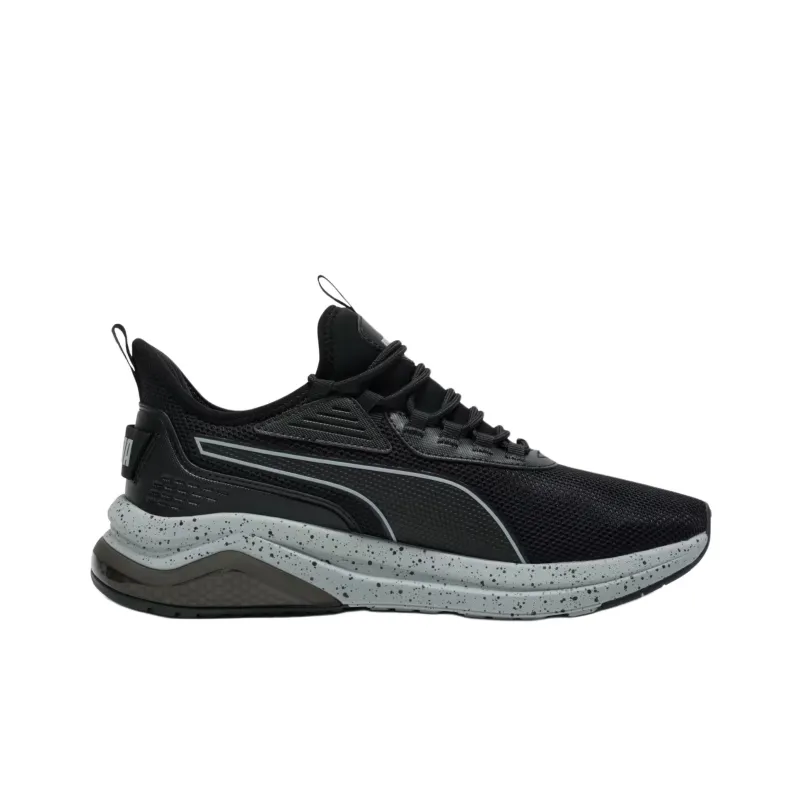 PUMA Amplifier Speckle Anti Slip Wear Resistant Low Top Tennis Shoes Men's Black Gray-1