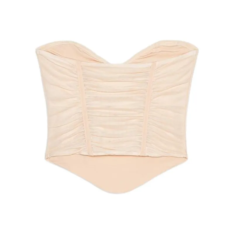 ZARA Strapless Top Women's Light Pink-1
