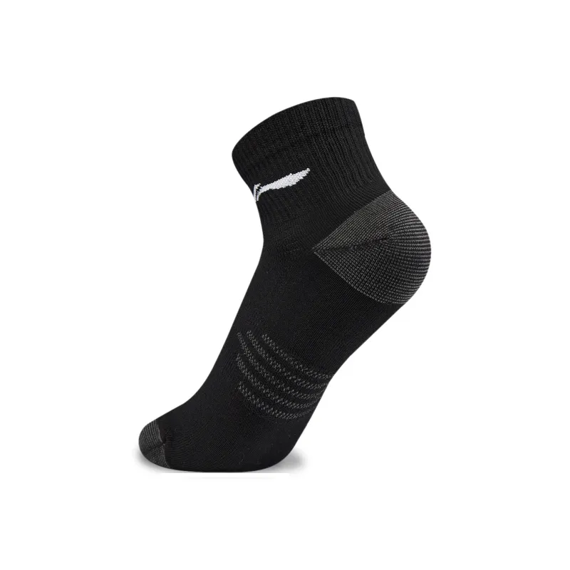 LiNing Sports Life Collection Ankle Socks Unisex 3 Pack Black-2