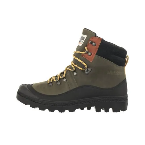 Palladium PALLABROUSSE Abrasion Resistant Slip Resistant Short Outdoor Boots Men's Green
