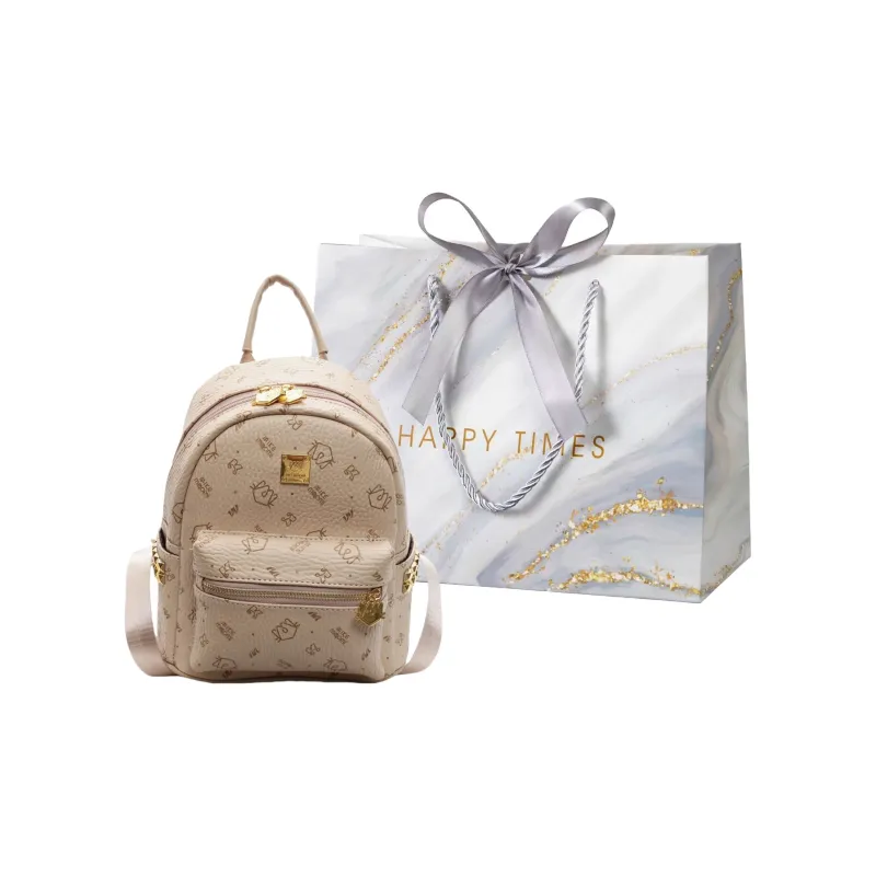 Miss Angel PU Backpack Women's Brown/Pink/Black-12