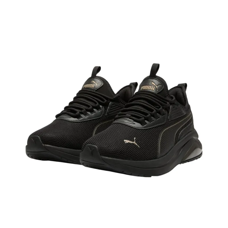 PUMA Amplifier Anti Slip Wear Resistant Low Top Casual Shoes Women's Black Gold-2