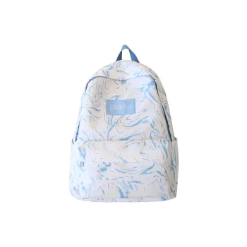 Yalu Nylon Backpack Unisex White & Blue/White & Black/Black/Light Green