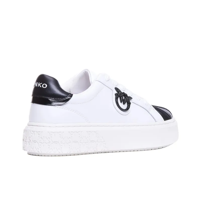 PINKO Logo Plaque Lace Up Sneakers Women's-2