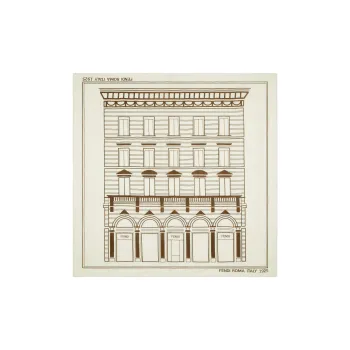 FENDI Cotton Wool Mulberry Silk Shawls Men's Beige